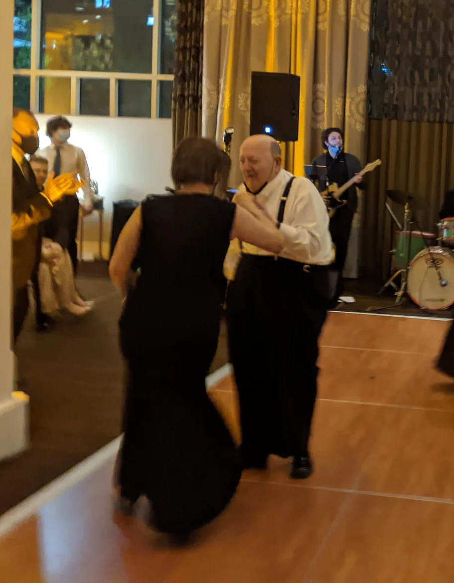 Carol & Charlie dancing at my wedding on October 10th, 2020. If I recall correctly they won the contest for longest marriage in the room.